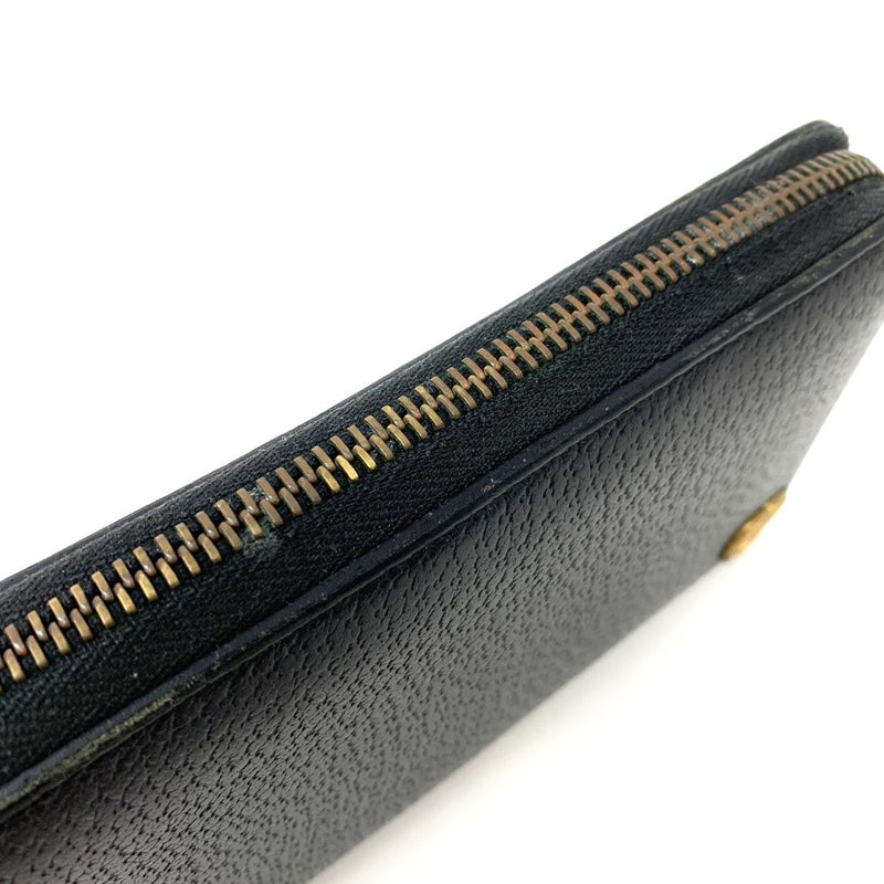 GUCCI(グッチ)　GGマーモント　レザー　ラウンドファスナー長財布　428736　ブラック　 【102058956003】