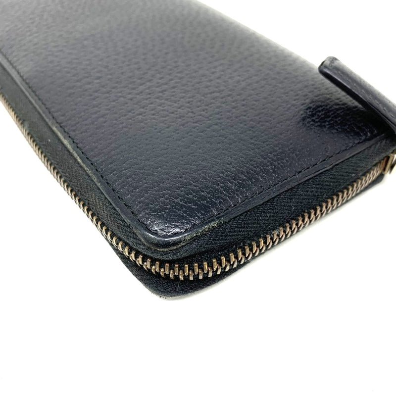 GUCCI(グッチ)　GGマーモント　レザー　ラウンドファスナー長財布　428736　ブラック　 【102058956003】
