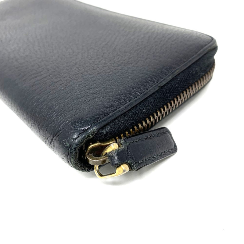 GUCCI(グッチ)　GGマーモント　レザー　ラウンドファスナー長財布　428736　ブラック　 【102058956003】