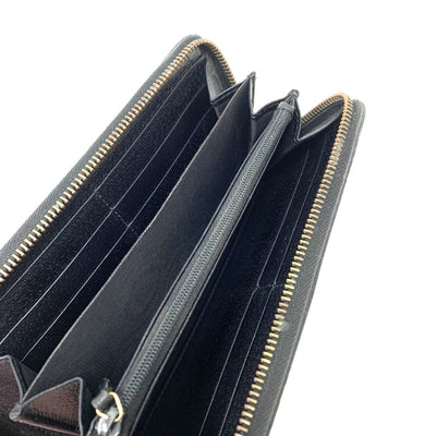 GUCCI(グッチ)　GGマーモント　レザー　ラウンドファスナー長財布　428736　ブラック　 【102058956003】