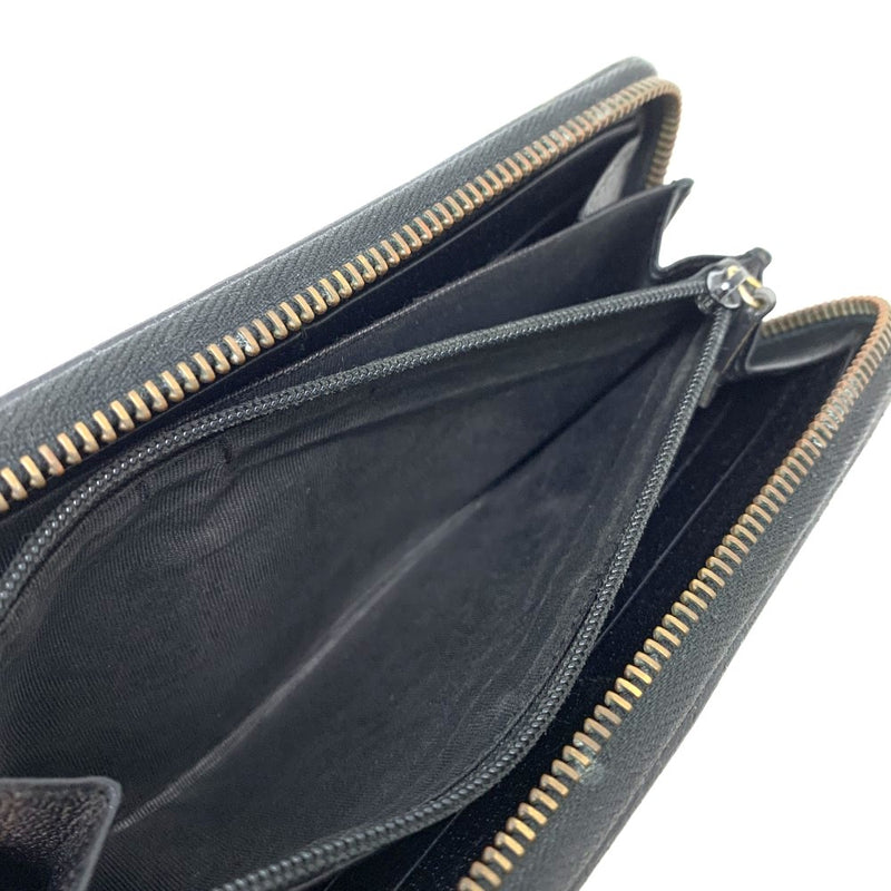 GUCCI(グッチ)　GGマーモント　レザー　ラウンドファスナー長財布　428736　ブラック　 【102058956003】