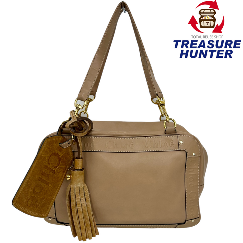 Chloe エデン タッセル付きボストンバッグ 3S1118-311 ベージュ クロエ 【102059129007】