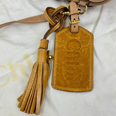 Chloe エデン タッセル付きボストンバッグ 3S1118-311 ベージュ クロエ 【102059129007】