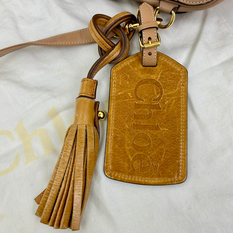 Chloe エデン タッセル付きボストンバッグ 3S1118-311 ベージュ クロエ 【102059129007】