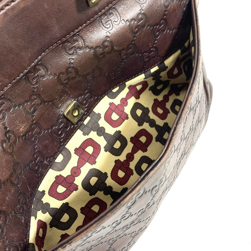 GUCCI(グッチ) グッチシマ ショルダーバッグ 145993 カーフレザー ダークブラウン レディース バッグ 【102059242001】
