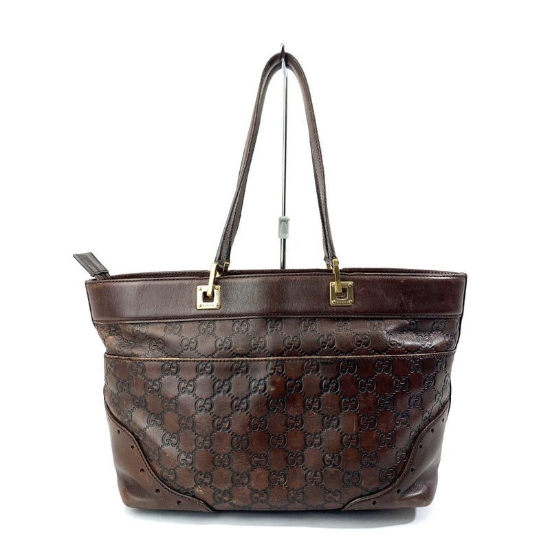 GUCCI(グッチ) グッチシマ ショルダーバッグ 145993 カーフレザー ダークブラウン レディース バッグ 【102059242001】
