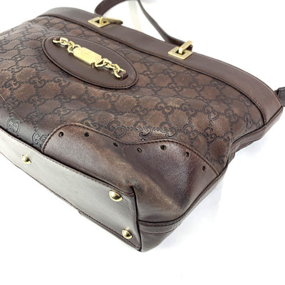 GUCCI(グッチ) グッチシマ ショルダーバッグ 145993 カーフレザー ダークブラウン レディース バッグ 【102059242001】