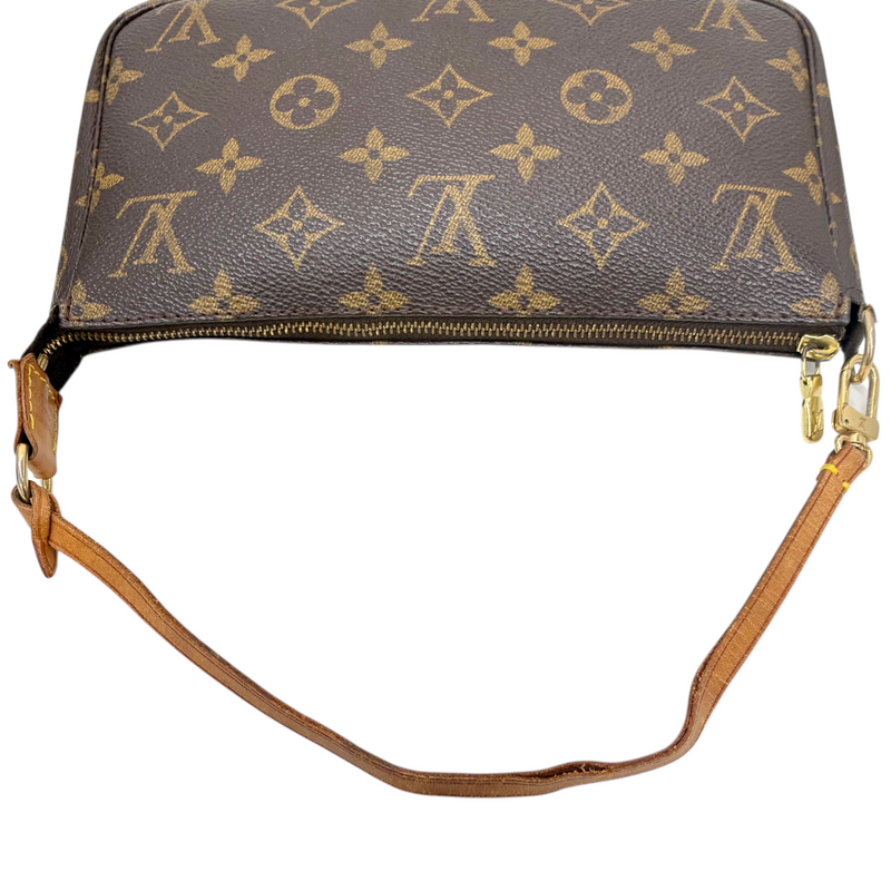 LOUIS VUITTON モノグラム ポシェット アクセソワール M51980 ブラウン ルイヴィトン 【102059278006】