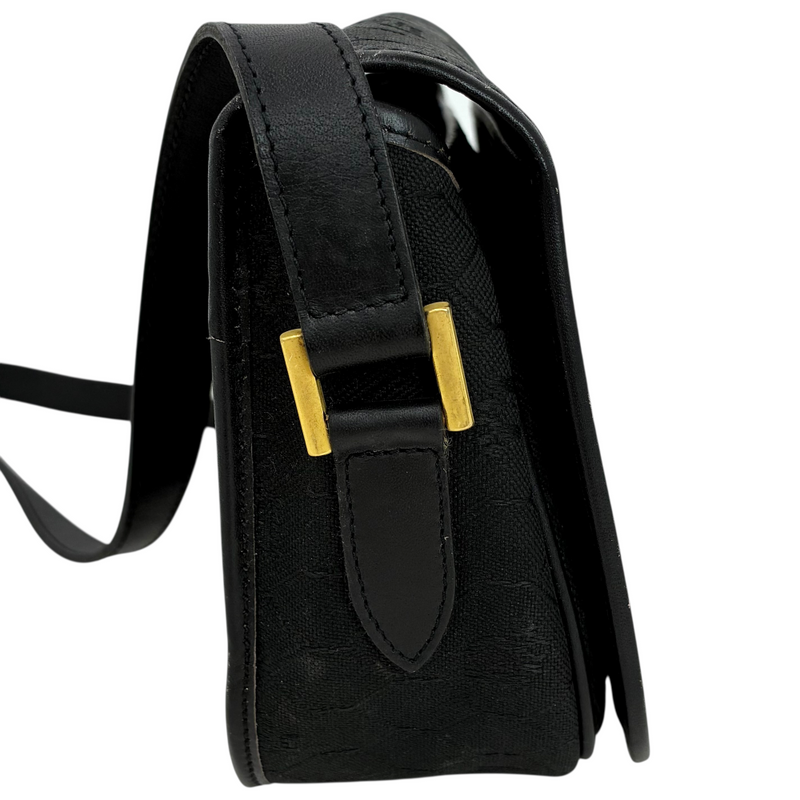 Dior ハニカム柄 ショルダーバッグ ブラック PVC×レザー ディオール 【102059279006】