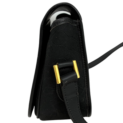 Dior ハニカム柄 ショルダーバッグ ブラック PVC×レザー ディオール 【102059279006】