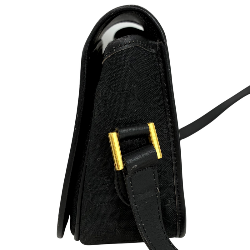 Dior ハニカム柄 ショルダーバッグ ブラック PVC×レザー ディオール 【102059279006】