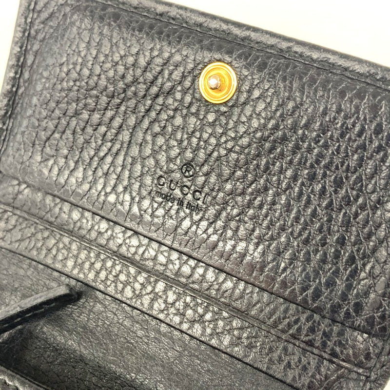 GUCCI(グッチ) プチマーモント カードケース ウォレット（コイン＆紙幣入れ付き）456126 ブラック 二つ折り財布 レディース 【102059439001】