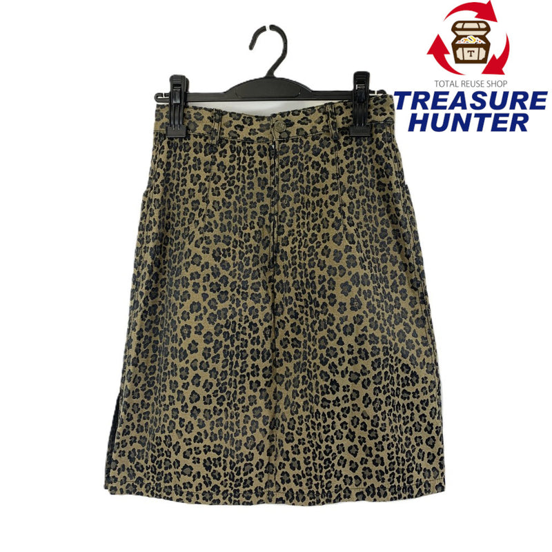 FENDI(フェンディ) レオパード サイドスリットスカート 09.552061 ブラウン サイズI42(L・11号相当) イタリア製 レディース  【102059442001】