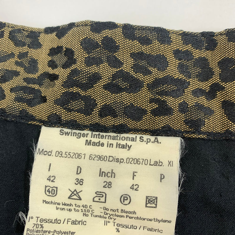 FENDI(フェンディ) レオパード サイドスリットスカート 09.552061 ブラウン サイズI42(L・11号相当) イタリア製 レディース  【102059442001】