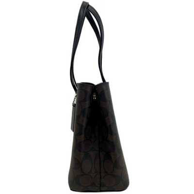 COACH シグネチャー ミニアベニューキャリーオール 2wayハンドバッグ 73293 ダークブラウン コーチ 【102059791006】