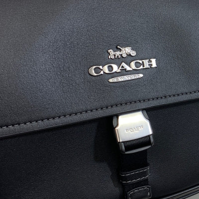 COACH ペース メッセンジャーバッグ CR098 レザー SV/BK ブラック コーチ ショルダーバッグ レディース バッグ 【102059827003】
