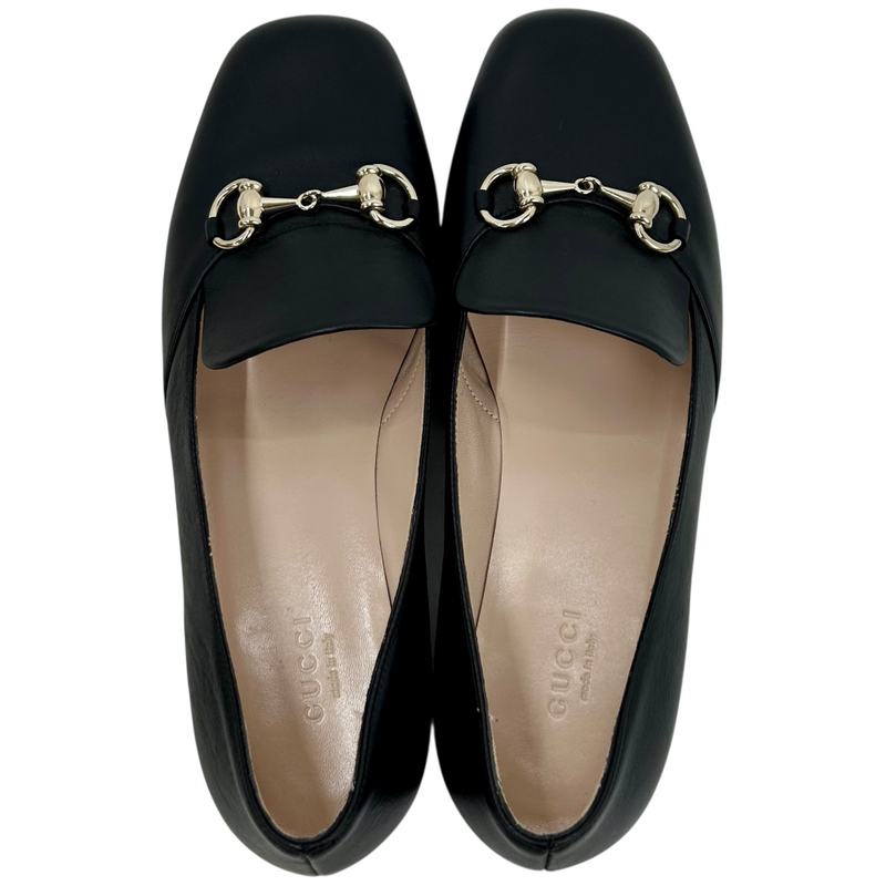 GUCCI ホースビット フラットパンプス 466702 サイズ37ハーフ(約24.5cm相当) ブラック グッチ 【102059870007】