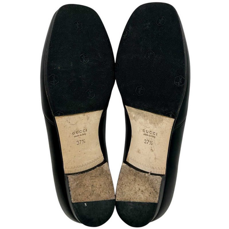 GUCCI ホースビット フラットパンプス 466702 サイズ37ハーフ(約24.5cm相当) ブラック グッチ 【102059870007】