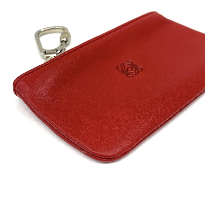 LOEWE(ロエベ) アナグラム コインケース キーリング付 レザー レッド  【102059931001】