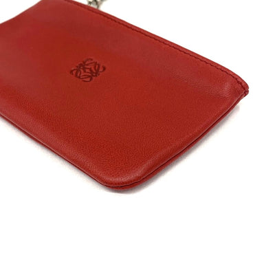 LOEWE(ロエベ) アナグラム コインケース キーリング付 レザー レッド  【102059931001】