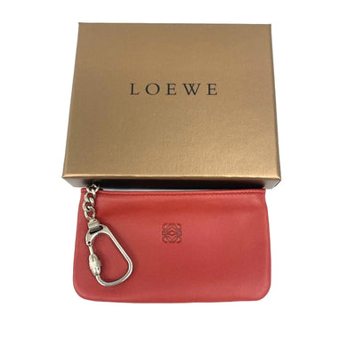 LOEWE(ロエベ) アナグラム コインケース キーリング付 レザー レッド  【102059931001】