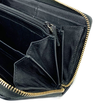 GUCCI(グッチ)　インターロッキングG グッチシマ　ラウンドファスナー長財布　308012・496085 レザー ブラック レディース 【102059967001】