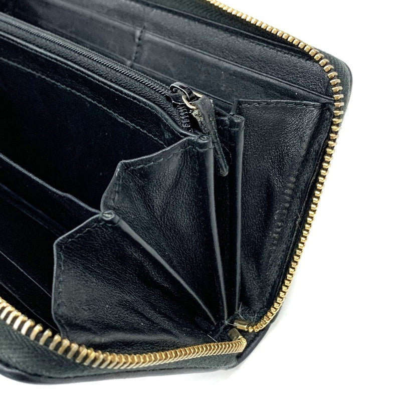 GUCCI(グッチ)　インターロッキングG グッチシマ　ラウンドファスナー長財布　308012・496085 レザー ブラック レディース 【102059967001】