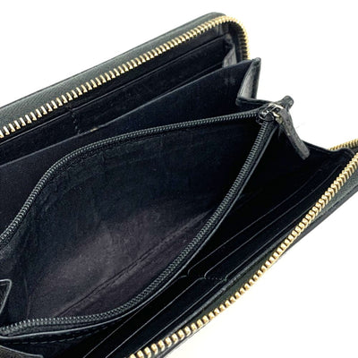 GUCCI(グッチ)　インターロッキングG グッチシマ　ラウンドファスナー長財布　308012・496085 レザー ブラック レディース 【102059967001】