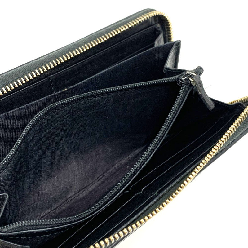 GUCCI(グッチ)　インターロッキングG グッチシマ　ラウンドファスナー長財布　308012・496085 レザー ブラック レディース 【102059967001】