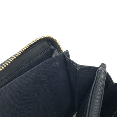 GUCCI(グッチ)　インターロッキングG グッチシマ　ラウンドファスナー長財布　308012・496085 レザー ブラック レディース 【102059967001】