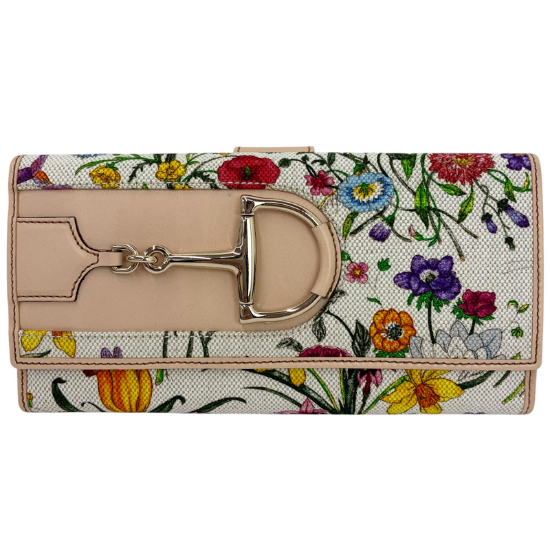 GUCCI フローラ Wホック長財布 137375 ホワイト グッチ 【102059971007】