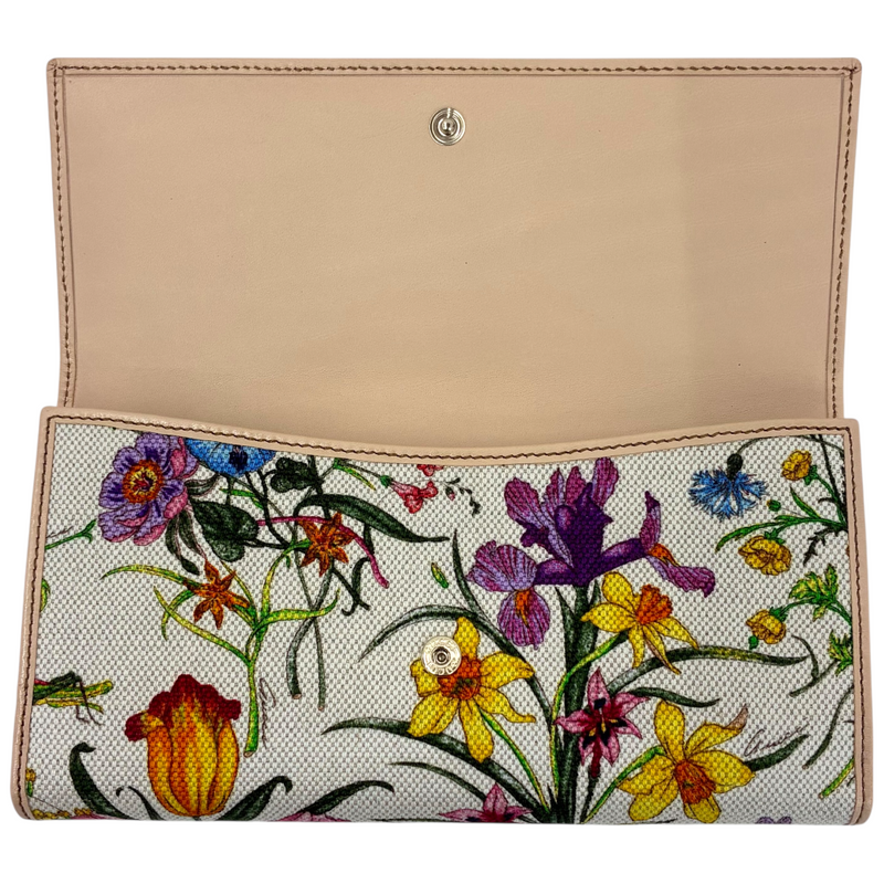 GUCCI フローラ Wホック長財布 137375 ホワイト グッチ 【102059971007】