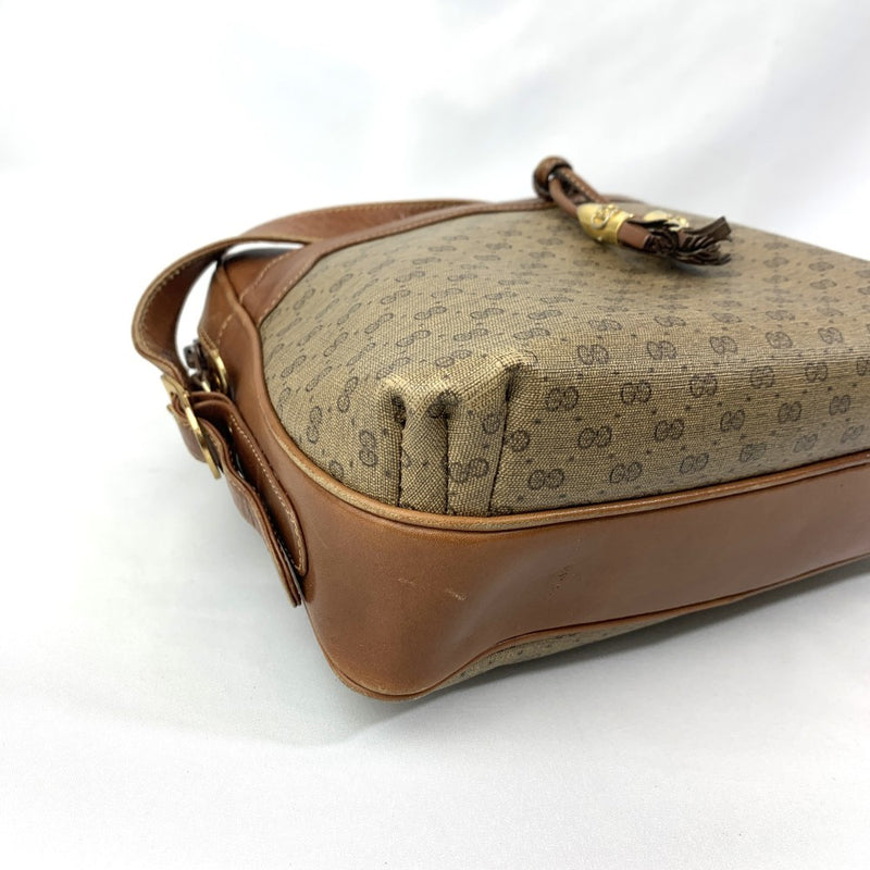 GUCCI(グッチ) マイクロGG タッセル ショルダーバッグ ブラウン PVCレザー レディース バッグ 【102060015001】