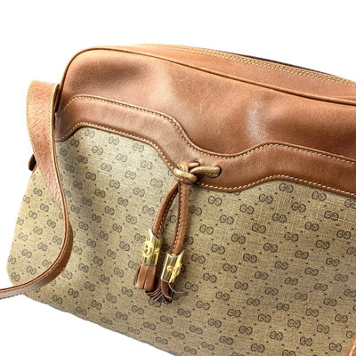 GUCCI(グッチ) マイクロGG タッセル ショルダーバッグ ブラウン PVCレザー レディース バッグ 【102060015001】