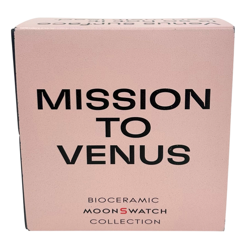 OMEGA×Swatch MISSION TO THE VENUS クォーツ 腕時計 S033P100 バイオセラミック ホワイト×ピンク オメガ×スウォッチ 【102060130007】