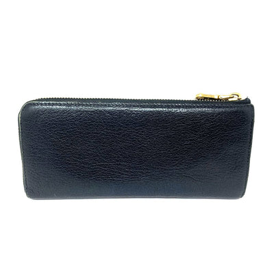 MIUMIU（ミュウミュウ） マドラス L字ファスナー長財布  5M1183  レザー ノワール レディース 【102060207001】