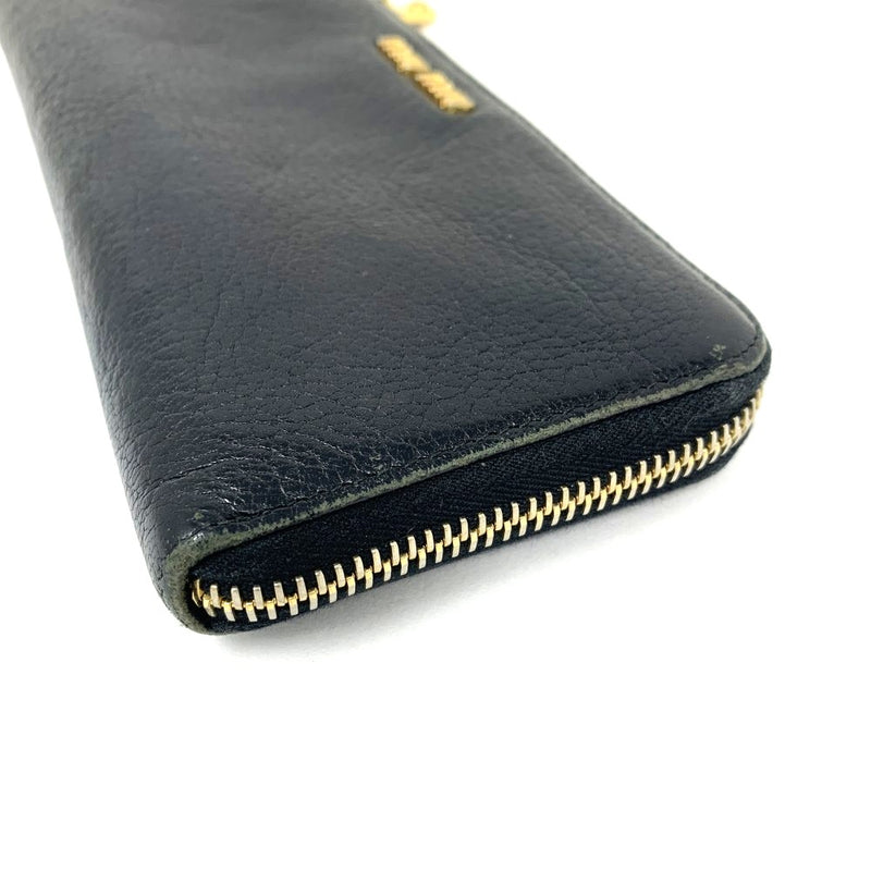 MIUMIU（ミュウミュウ） マドラス L字ファスナー長財布  5M1183  レザー ノワール レディース 【102060207001】