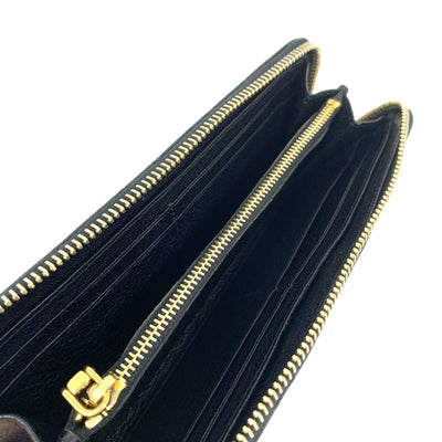 MIUMIU（ミュウミュウ） マドラス L字ファスナー長財布  5M1183  レザー ノワール レディース 【102060207001】