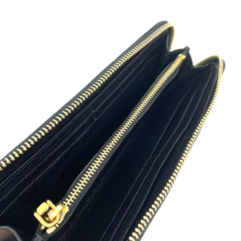 MIUMIU（ミュウミュウ） マドラス L字ファスナー長財布  5M1183  レザー ノワール レディース 【102060207001】