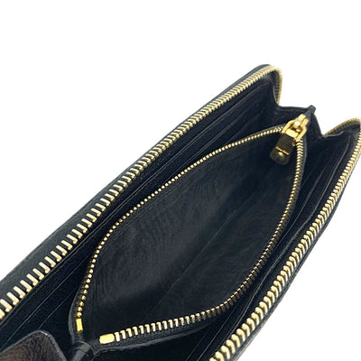 MIUMIU（ミュウミュウ） マドラス L字ファスナー長財布  5M1183  レザー ノワール レディース 【102060207001】