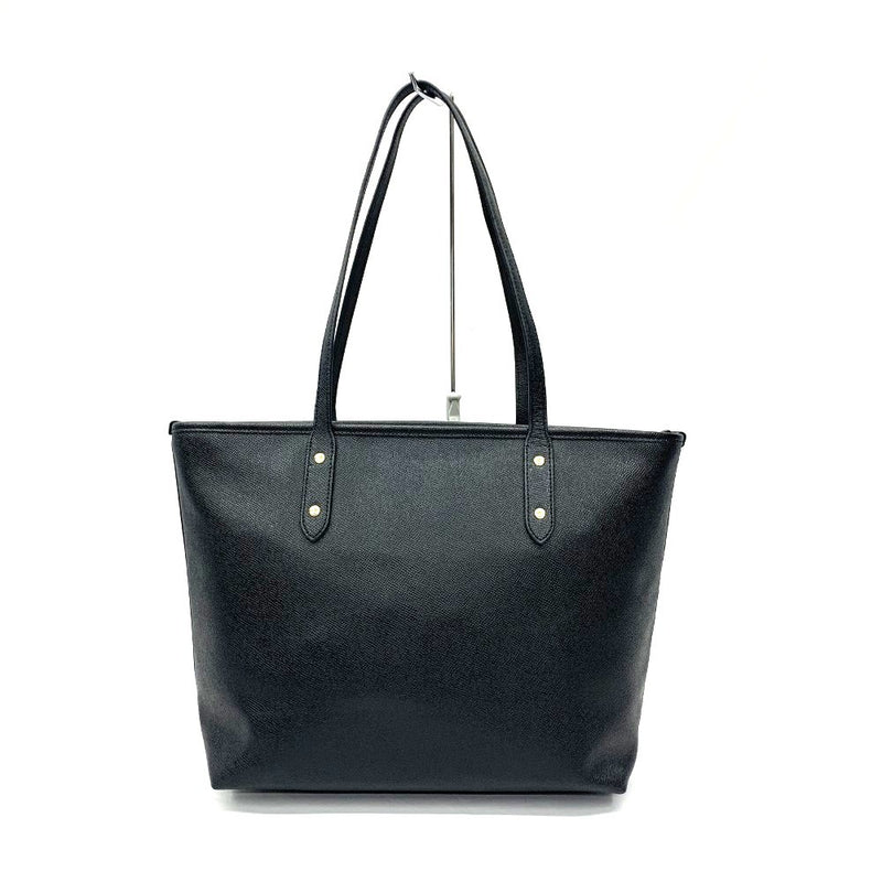 COACH(コーチ) シティ レザー トートバッグ F58846 ダブルフェースレザー ブラック ファスナー開閉 レディーズ バッグ 【102060388001】