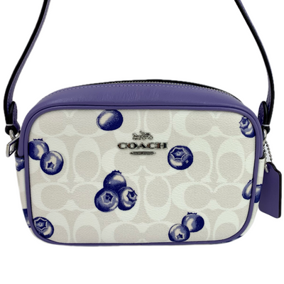 COACH ブルーベリー ミニジェイミーカメラバッグ CR176 ホワイト×パープル コーチ 【102060448007】