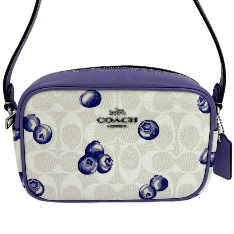 COACH ブルーベリー ミニジェイミーカメラバッグ CR176 ホワイト×パープル コーチ 【102060448007】