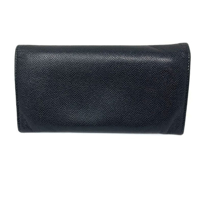 BVLGARI ブルガリクリップ ラージウォレット レザー ブラック 二つ折り長財布  【102060592001】