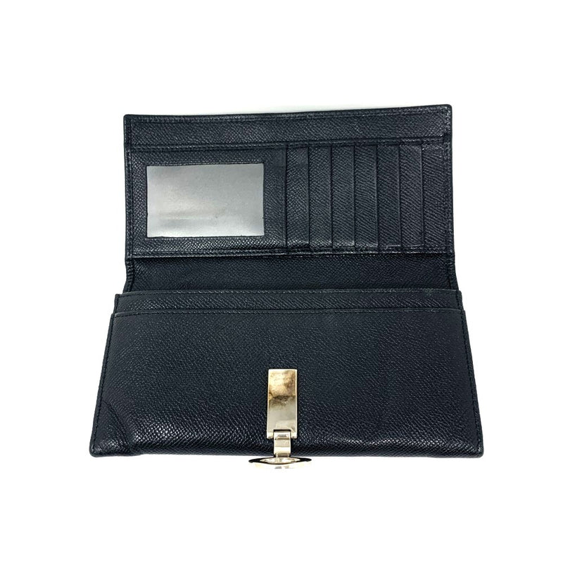 BVLGARI ブルガリクリップ ラージウォレット レザー ブラック 二つ折り長財布  【102060592001】
