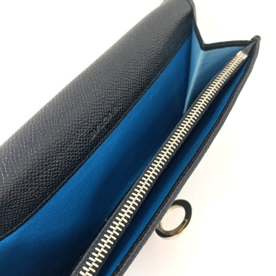 BVLGARI ブルガリクリップ ラージウォレット レザー ブラック 二つ折り長財布  【102060592001】
