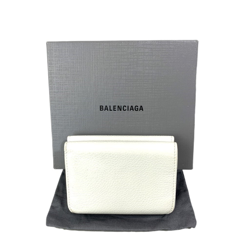 BALENCIAGA(バレンシアガ) キャッシュ ミニ ウォレット 593813 レザー ホワイト/ピンク レディース 財布 【102060712003】