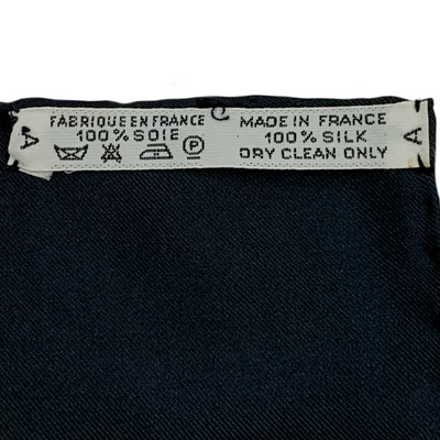 HERMES カレ90 シルクスカーフ MORS&FILETS ブラック×ゴールド 約88×88cm 馬具と馬具掛け エルメス 【102060727007】