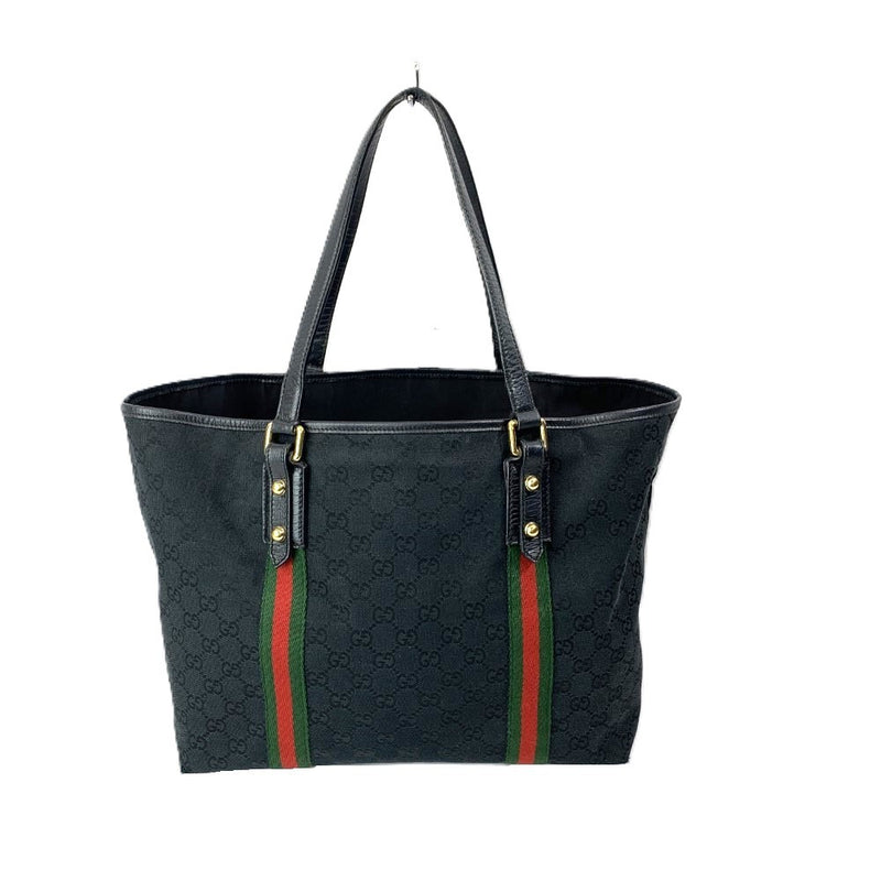 GUCCI(グッチ) シェリーライン GGキャンバス トートバッグ 13926 キャンバス×レザー ブラック レディース バッグ 【102060745005】