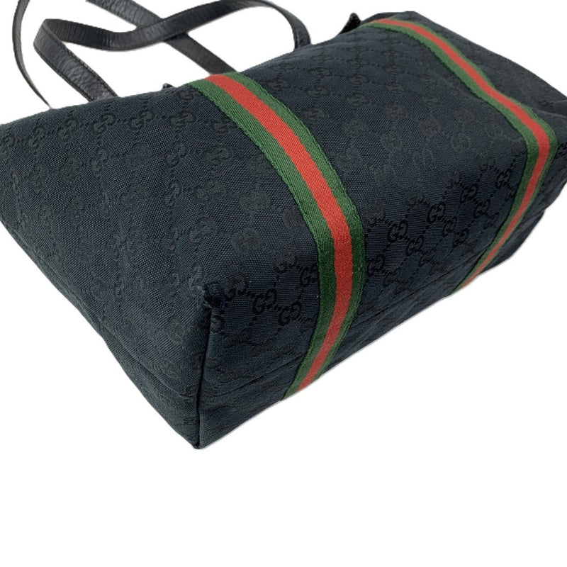 GUCCI(グッチ) シェリーライン GGキャンバス トートバッグ 13926 キャンバス×レザー ブラック レディース バッグ 【102060745005】